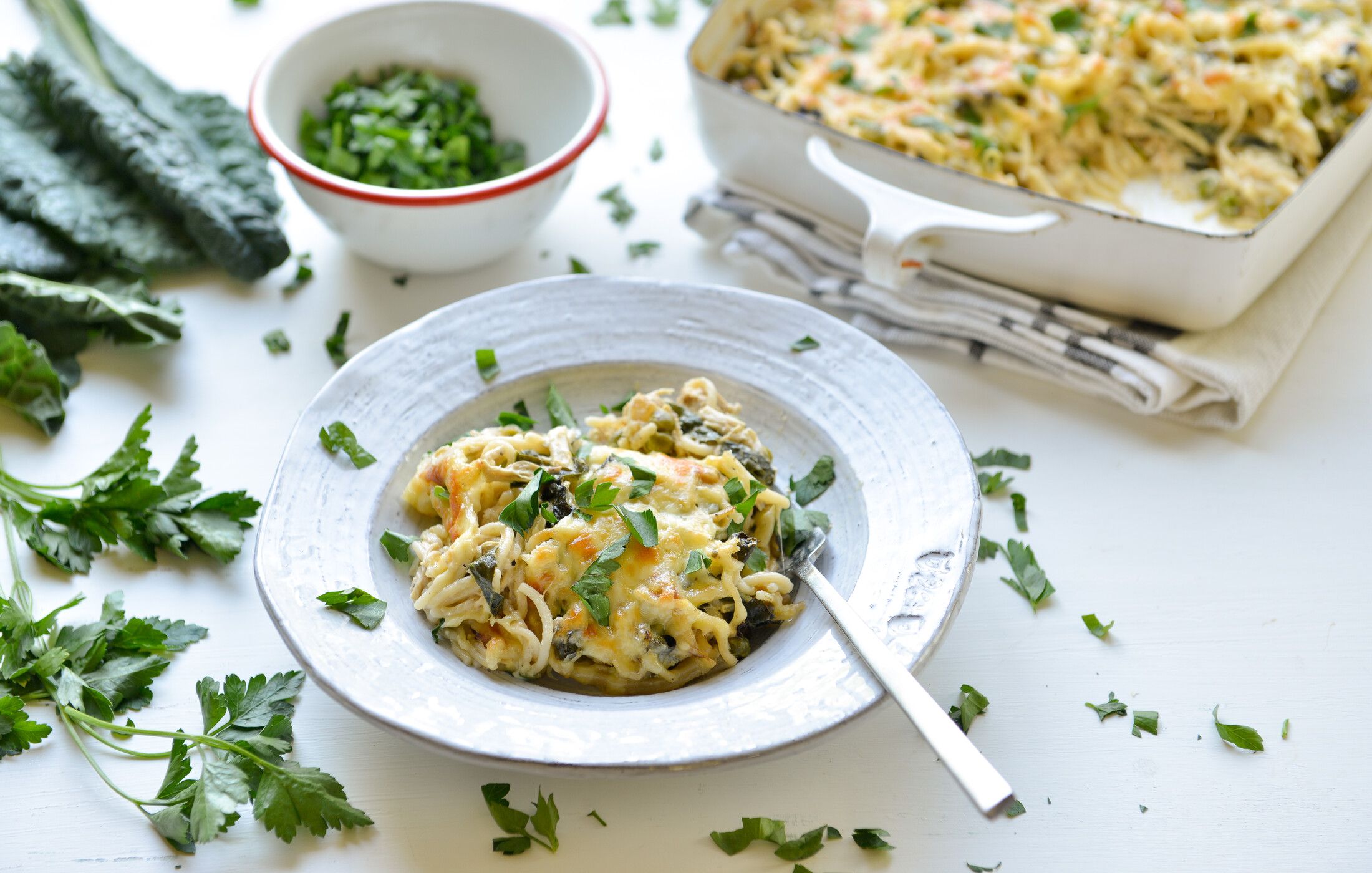 GLUTEN-FREE CHICKEN KALE NOODLE CASSEROLE-5